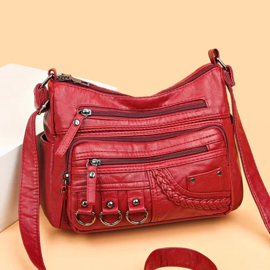 Pu Leather Crossbody Shoulder Bags Multi-pocket Ladies Luxury Purses and Handbags Women's Bag_3