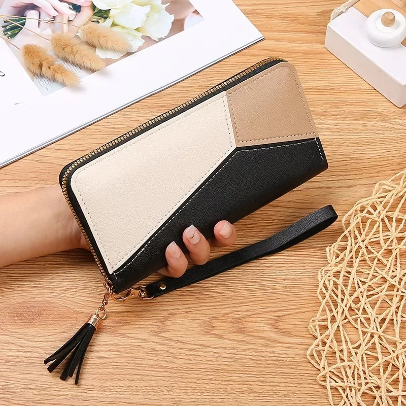 New Fashionable Japanese and Korean Large Capacity Zipper Wallet Long Wallet for Women Handheld Bag for Women_5