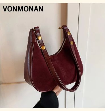 Small PU Leather Nubuck Underarm Bags Ladies Shoulder Bag for Women New Trend Women's Handbags Y2K Style Messenger Sac A Main