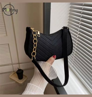 Mini Shoulder Bags for Women Fashion Felt Women's Bag Design Advanced Underarm Handbags Beautiful Purses Crescent SaddleBag 2024