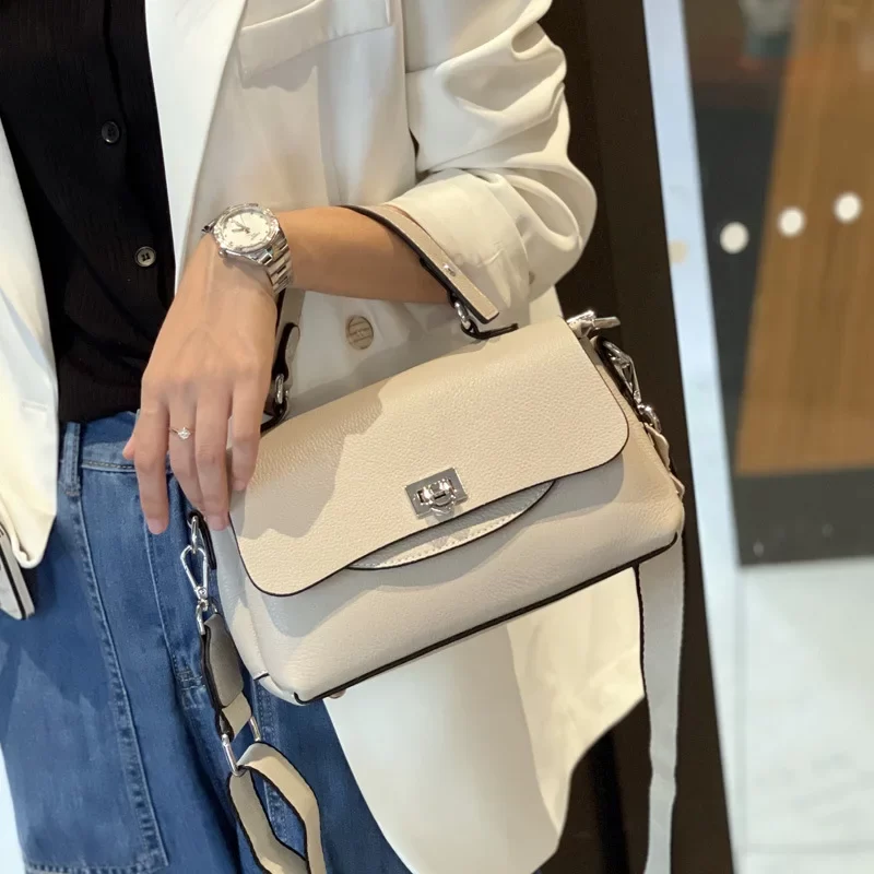 Women's Genuine Leather Handbag Ladies Casual Crossbody Small Bag Soft Cow Leather Versatile Shoulder Messenger Bag High Quality_7