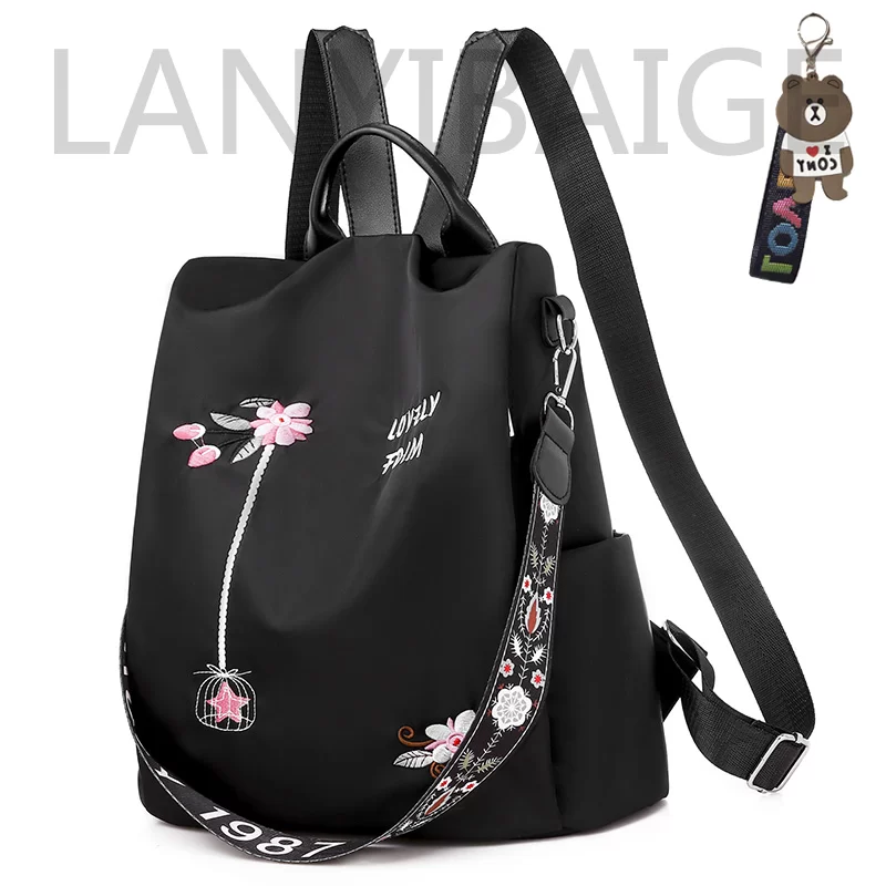 Fashion Backpack Women Oxford Cloth Shoulder Bag 2023 School Bags For Teenage Girls Light Ladies Travel Bagpack Mochila Feminina_16