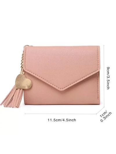 Women's Wallet Clutch Fashion Leather Short Style Purse Multi CaroSlot Coin Purse RFID Blocking Case Rose Gold Pattern