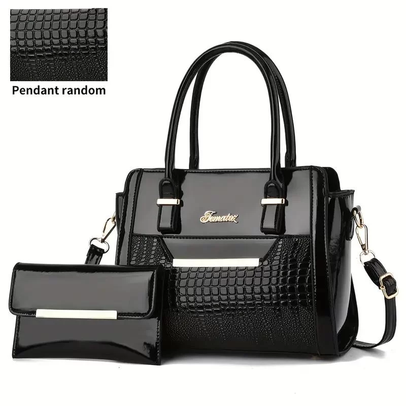 New Two-Piece Set with Large Capacity, Fashionable and Versatile Women's Bag, Simple Commuting Outing, Casual Women's Handbag, Foreign Style Women's Bag_11