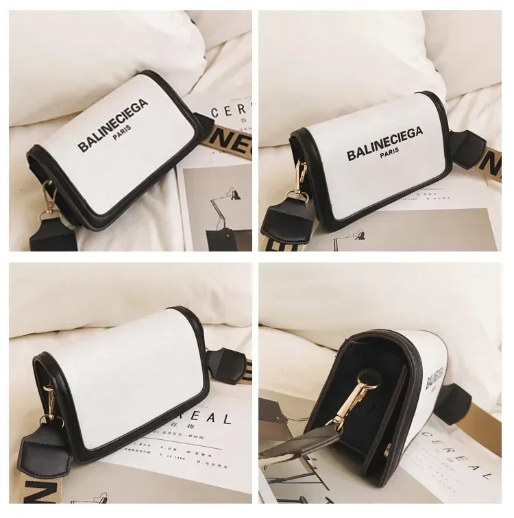 2024 New Camera Bag Luxury Designer Handbag Women's Bag  European and American Retro Color Contrast Small Square Bag Trendy_4