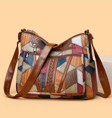 Women's Elegant Vintage Crossbody Bag Trendy HandBag Fashion Multi-pockets Shoulder Bag All-match Retro Crossbody Bag for Daily