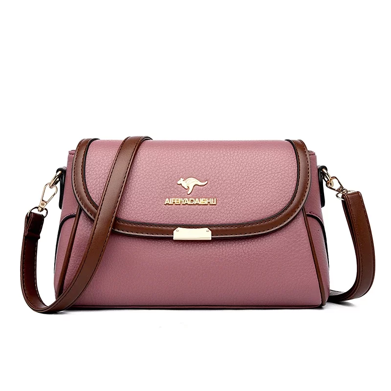 Solid Color High Quality Leather Small Shoulder Bagsfor Women 2024 New Messenger Bags with StrapDesigner Crossbody Bag Sac AMain_9