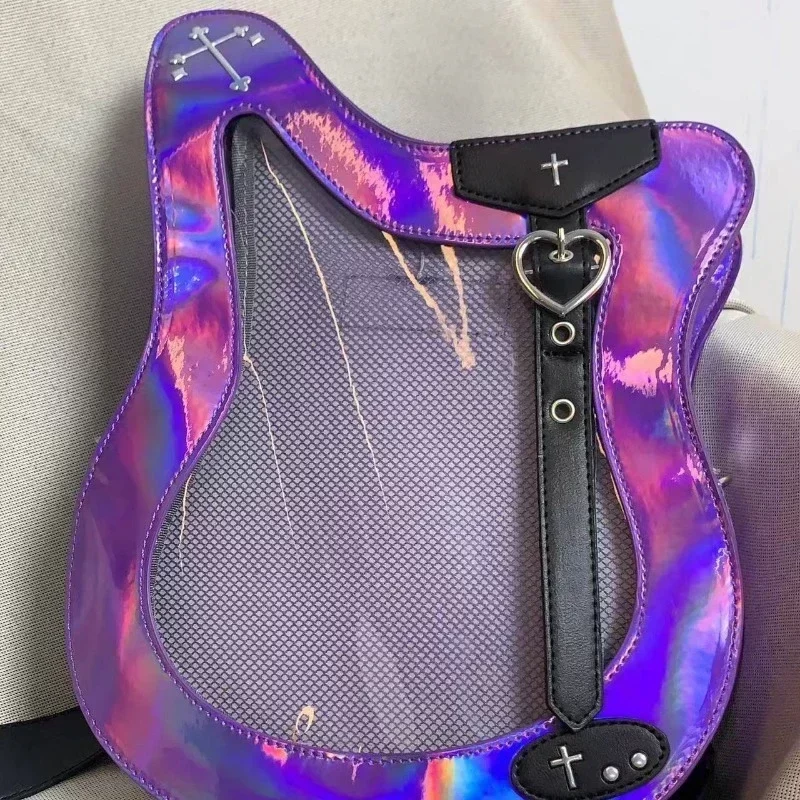 Personality Holographic Trendy Women's Handbags Sweet Cool Y2k Aesthetic Shoulder Crossbody Bag New Vintage Transparent Ita Bags_3