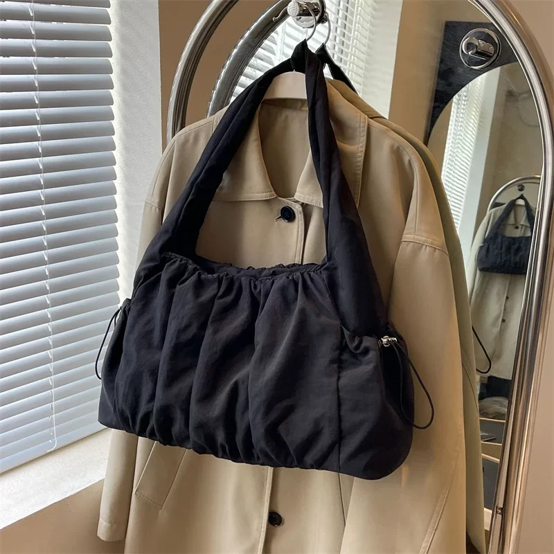 Hot Selling Fashion Nylon Pleated Women's Crossbody Bag 2025 New Casual Trend Versatile Large Capacity Tote Women's Shoulder Bag_6