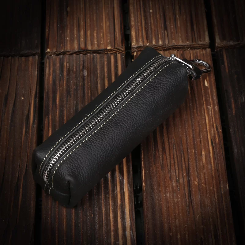 Genuine Cow Leather Men Women Key Bag Small Business Kay Case Women Housekeepers Wholesale purse keychain  keychain wallet_3