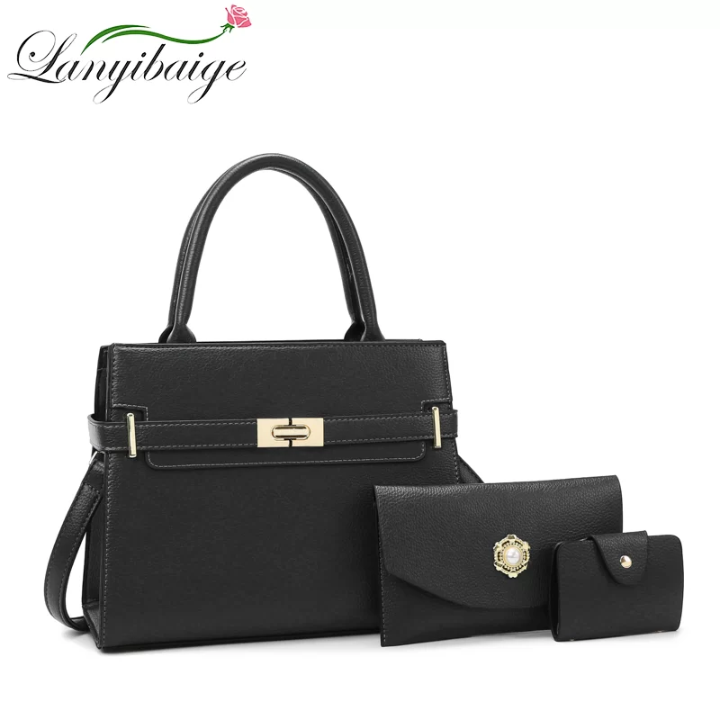 Three-piece Suit Women's Handbag Large Capacity Bags Luxury Shoulder Crossbody Bags Small Coin Purse Quality Leather Sac A Main_1