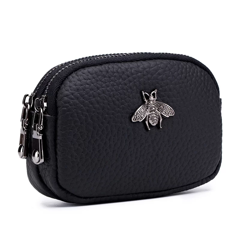 CICICUFF Women Coin Purse Genuine Leather Female Double Zipper Travel Organizer Mini Pouch Women Storage Bag Small Wallets New_3