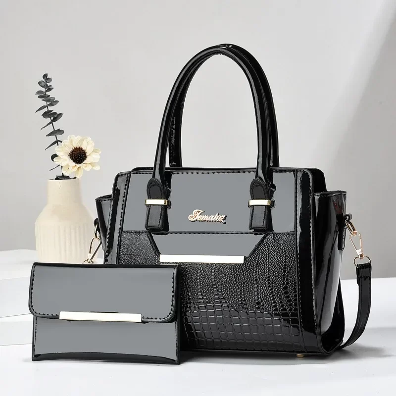 New Large Capacity Crocodile Print Handbag Mother Bag Women's Bag High Quality Shoulder Tote Bag_3