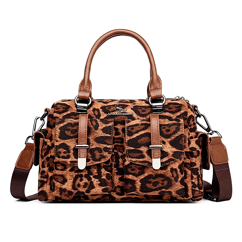 High Capacity Leopard Print Ladies Handbags Versatile Messenger Bags High Quality Luxury Women's Shoulder Bags Ladies'Hand Bags_9