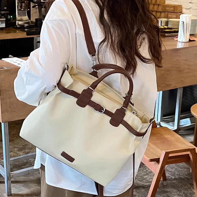 Shoulder bag for women, new niche design, large capacity multifunctional briefcase, commuting handheld crossbody bag handbag_1