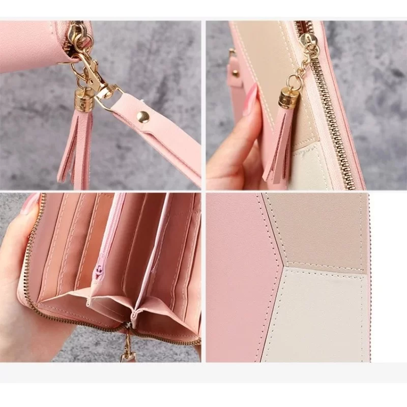 New Fashionable Japanese and Korean Large Capacity Zipper Wallet Long Wallet for Women Handheld Bag for Women_6