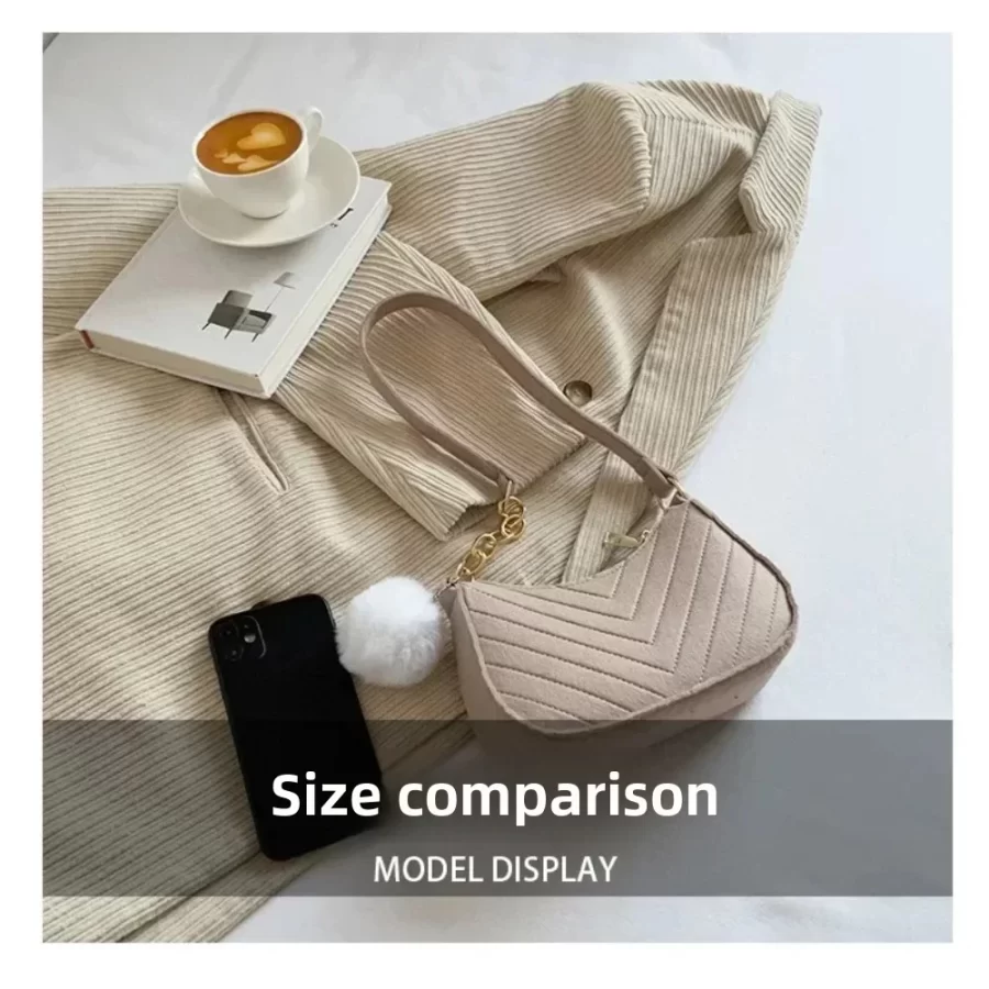 2024 New Fashion Women Handbag Solid Color Casual Mini Underarm Bag Female Chain Shoulder Pouch Hot Sale Ladies Leather Tote Bag_3