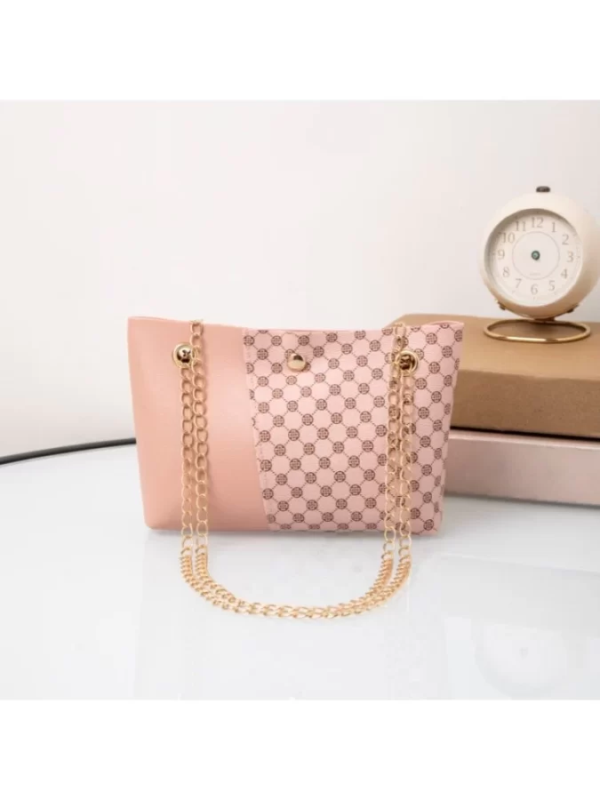 Bag 2024 new trendy fashion polka dot printing chain bucket bag one shoulder messenger bag one piece delivery_4