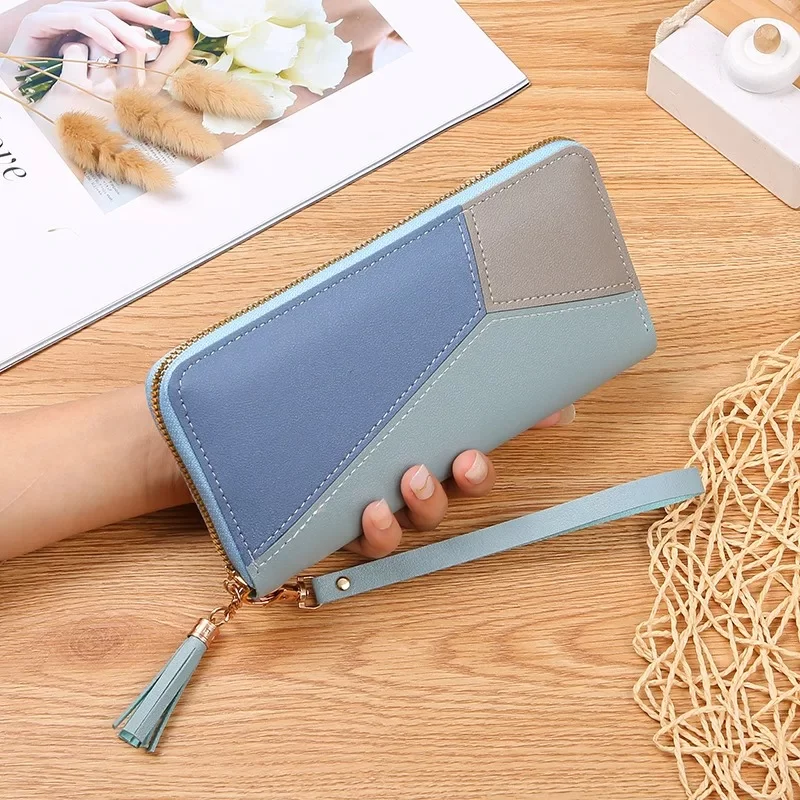 New Fashionable Japanese and Korean Large Capacity Zipper Wallet Long Wallet for Women Handheld Bag for Women_7