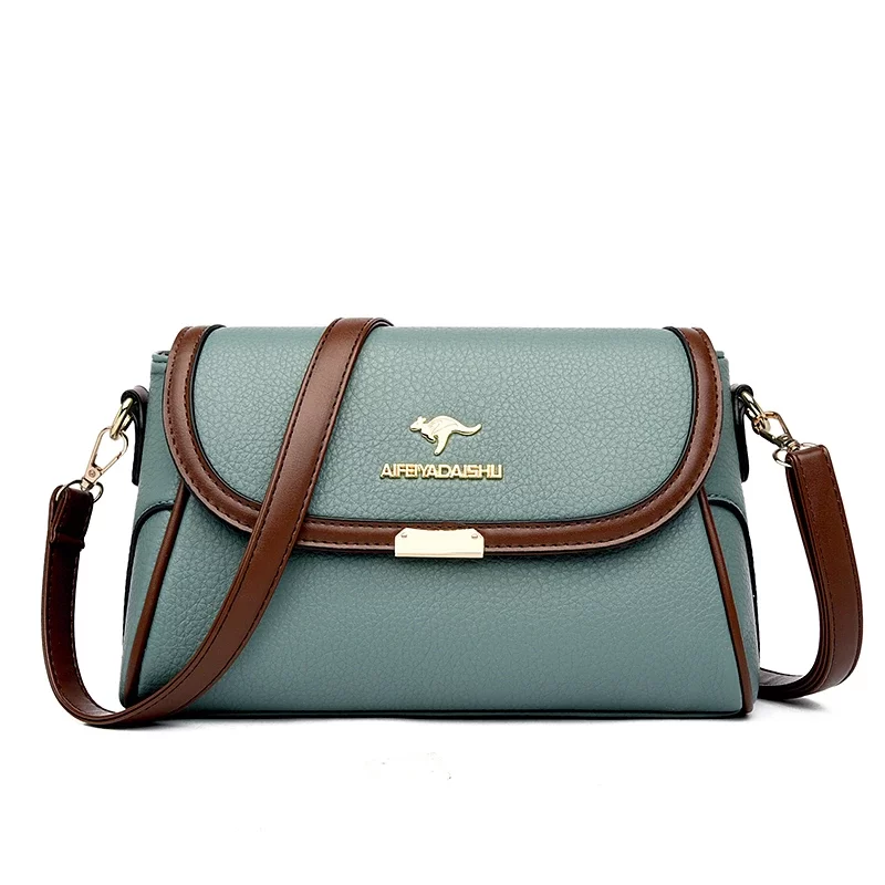 Solid Color High Quality Leather Small Shoulder Bagsfor Women 2024 New Messenger Bags with StrapDesigner Crossbody Bag Sac AMain_8