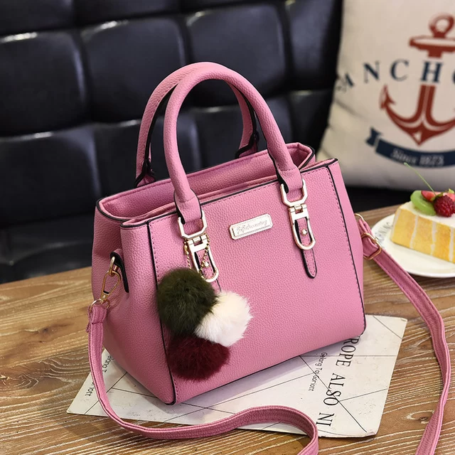 Yogodlns women beading pendant handbag ladies embossed shoulder bag ladies Messenger bag hairball bags high quality bag_8