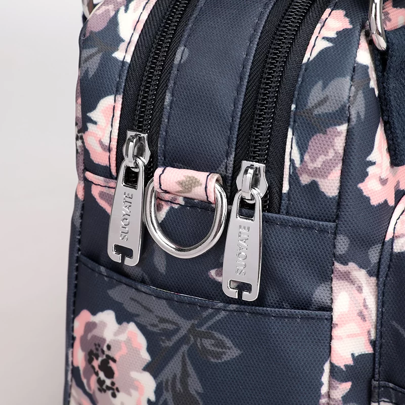 Brand Women Crossbody Bag portable Female Shoulder bags Printed Flower Nylon Messenger Bags Multi-pocket Ladies Handbags Bolsa_4