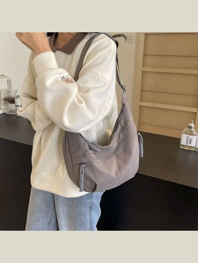 Nylon Fabric Shoulder Bag New High Capacity Women's Crossbody Messenger Bag Leisure Versatile Shoulder Hobos Bag