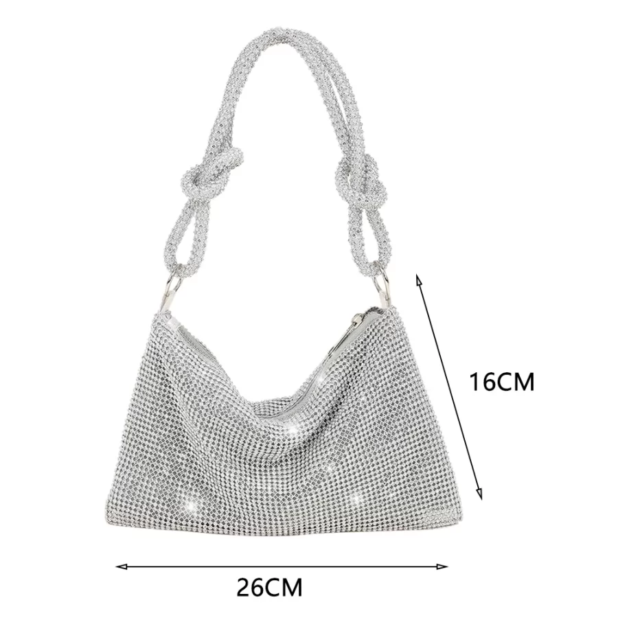 Women Shiny Rhinestone Dinner Bag New Party Wedding Purses 2023 Luxury Full-Diamond Ladies Handbag Designer Sparkly Evening Bags_11