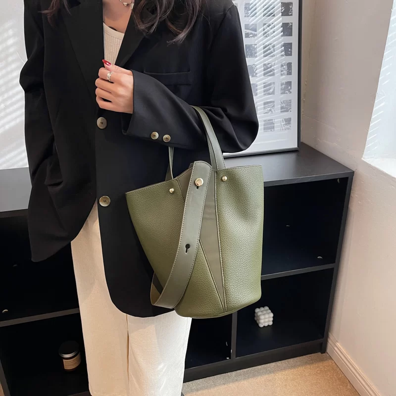 Fashion Trending Brand Luxury Designer Women Bags Female Handbags Solid Bucket Bag For Women 2023 Crossbody Shoulder Bags Totes_3