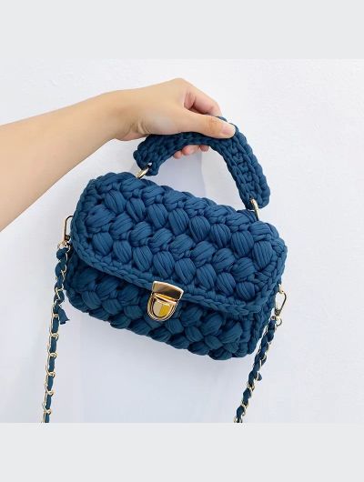 DIY Knitted Handbag Wallet Fashion Rope Woven Ladies Handbag Designer Casual Chain Shoulder Messenger Bag