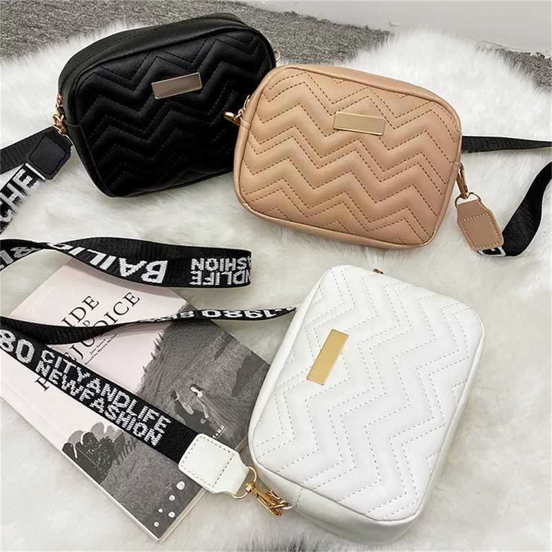 Fashion Solid Color Shoulder Bag Crossbody Bags Women Leather Woven Bag Mobile Phone Purse_1