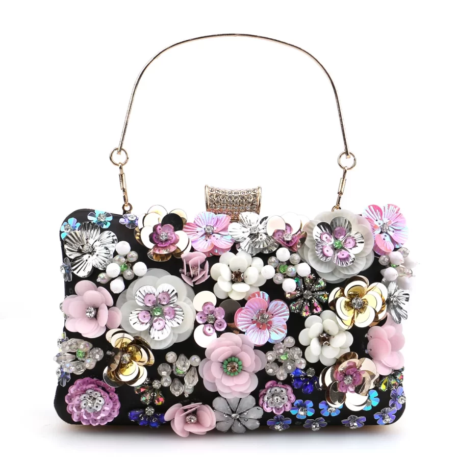 Fashion Women Bags Flower Diamonds Embroidery Small Clutch Luxury Lady Handbags Evening Bags New Arrival Chain Shoulder Purse_8