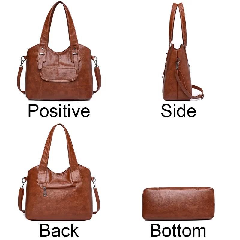 Multiple Pockets Large Capacity Ladies Hand Bags Luxury Soft Leather Handbags High Quality Women Bags Designer Shoulder Bag 2024_6