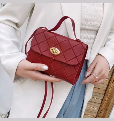 Women's Handbags Striped Square Fresh Age Reducing High Capacity Fine Texture Soft Comfortable Female's Crossbody Bag