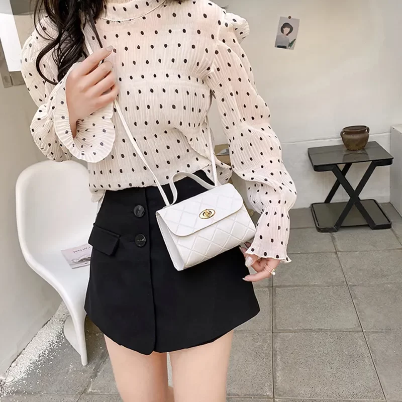 Fashion Simple Women's Bag New Crossbody Bag Mini Shoulder Bag PU Leather Handbag Mobile Phone Coin Purse Bag Small Square Bag_4