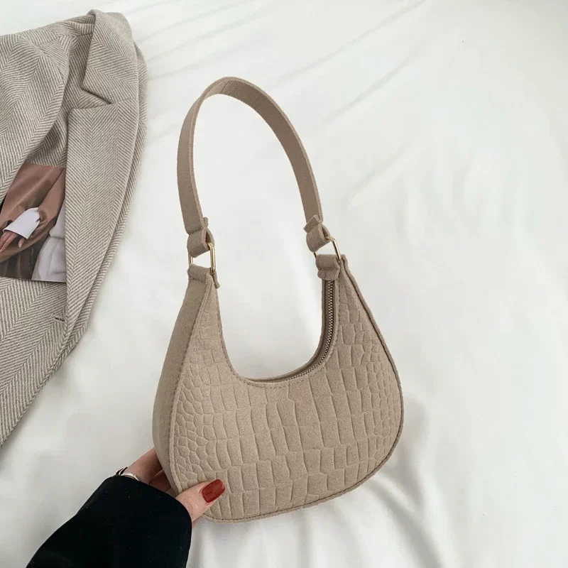 Women Top-handle Bags Autumn Winter Fashion Bag New Fashion Shoulder Bag Portable Women's Bag Bolso Mujer Handbags Felt_9