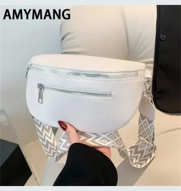 PU Leather Retro Banana Bag Women Chest Bags Waist Fanny Pack Sling Crossbody Shoulder Bag Chest Bum Belt Bag Half Moon