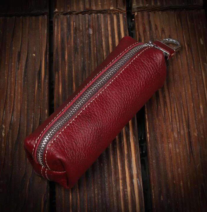 Genuine Cow Leather Men Women Key Bag Small Business Kay Case Women Housekeepers Wholesale purse keychain  keychain wallet_10