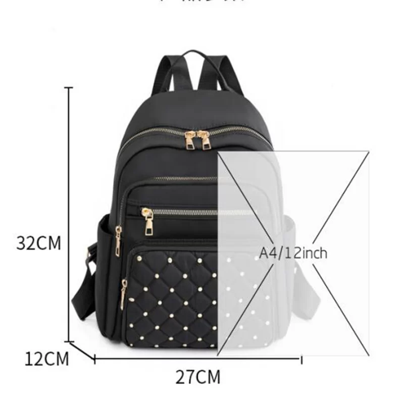 Fashion Bagpack Women High Quality Nylon Backpacks Female Big Travel Back Bag Large School Bags for Teenage Girls Shoulder Bag_6