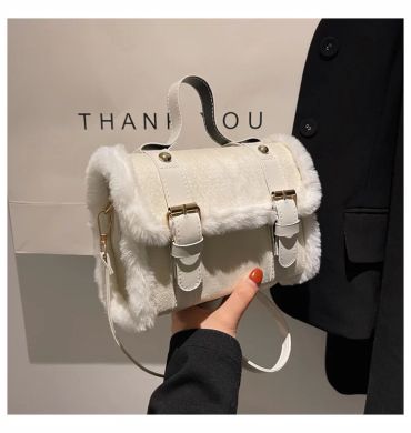 Winter Women Crossbody/shoulder Bag 2023 New Lamb Plush Velvet Bag Lady Small Square Handbag French Korea Style