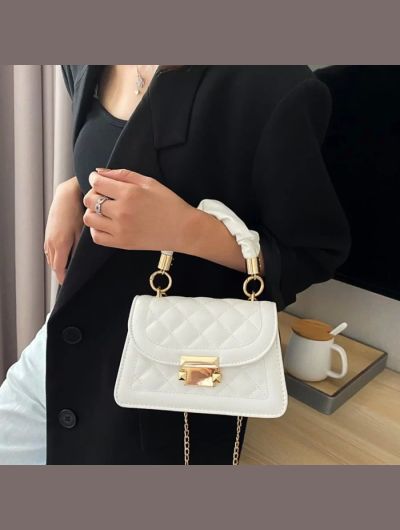 Fashion Pu Leather Crossbody Bag For Women Girls Handbag Lipstick Phone Coin Key Storage Messenger Shoulder Bag With Handle