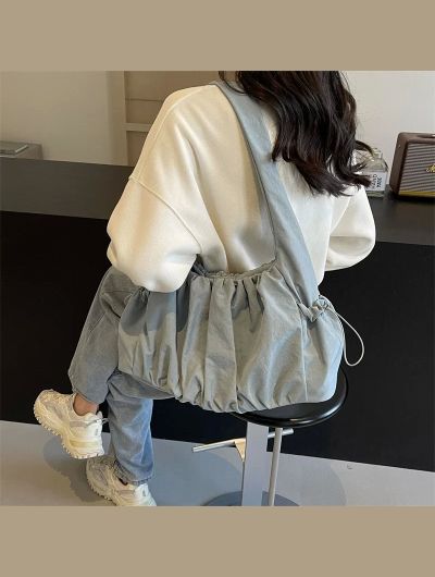 Hot Selling Fashion Nylon Pleated Women's Crossbody Bag 2025 New Casual Trend Versatile Large Capacity Tote Women's Shoulder Bag