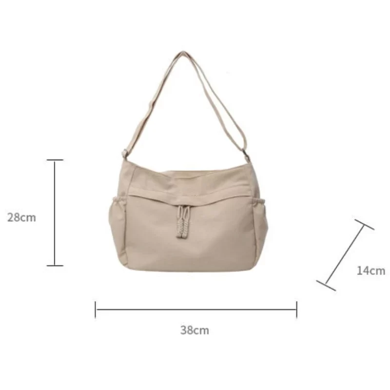 Nylon Hobos Crossbody Bags Solid Casual Zipper Women's Bags 2025 Fashion High Capacity Solid Color Single Shoulder Totes Bag_5