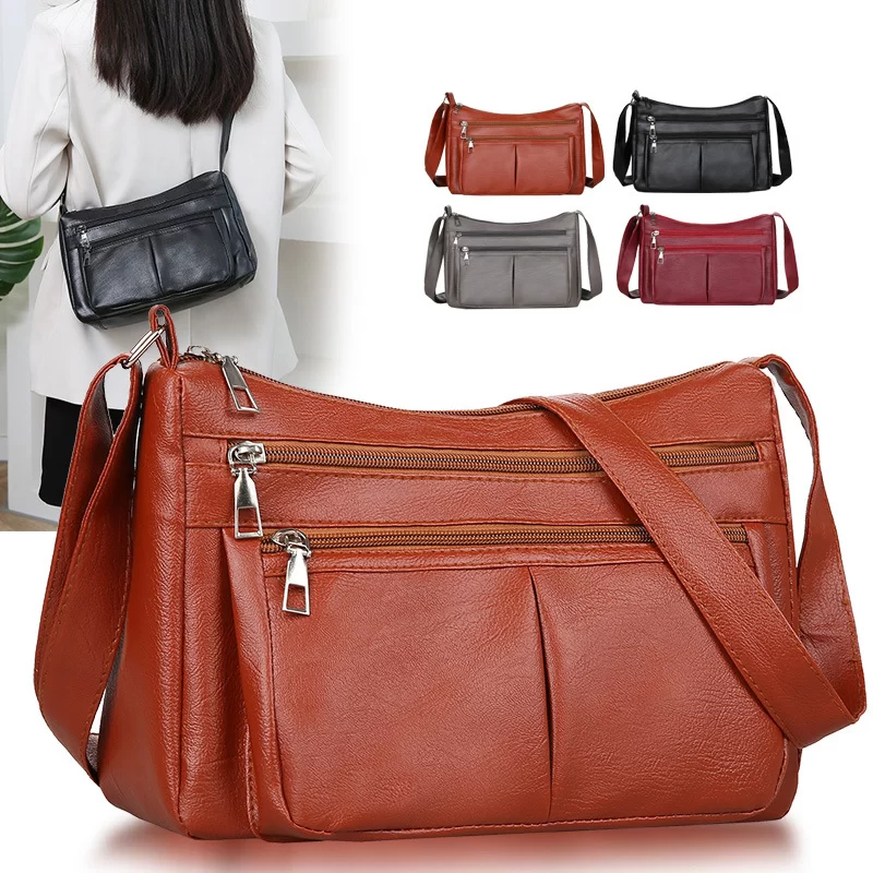 Women's Bag 2024 Trend Korean Handbags Designer Luxury Brand Ladies Shoulder Bags Soft Leather Fashion Versatile Crossbody Bag_1