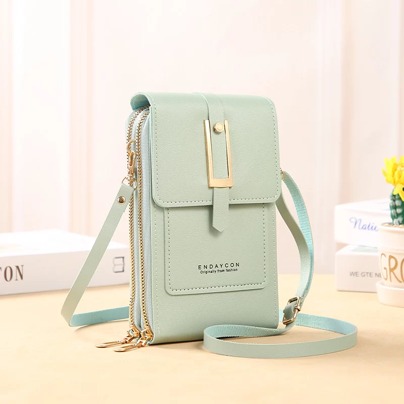 Touch Screen Cell Phone Women Bags Soft Leather Wallets Hand Purses Crossbody Bags for Women Small Handbag Cheap Women's Bags_11