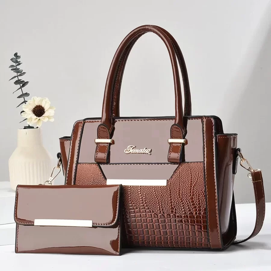 New Large Capacity Crocodile Print Handbag Mother Bag Women's Bag High Quality Shoulder Tote Bag_10