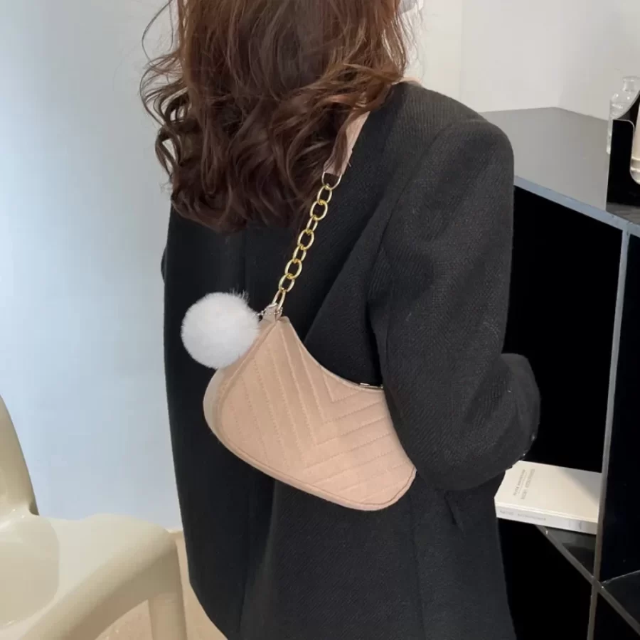 2024 New Fashion Women Handbag Solid Color Casual Mini Underarm Bag Female Chain Shoulder Pouch Hot Sale Ladies Leather Tote Bag_6