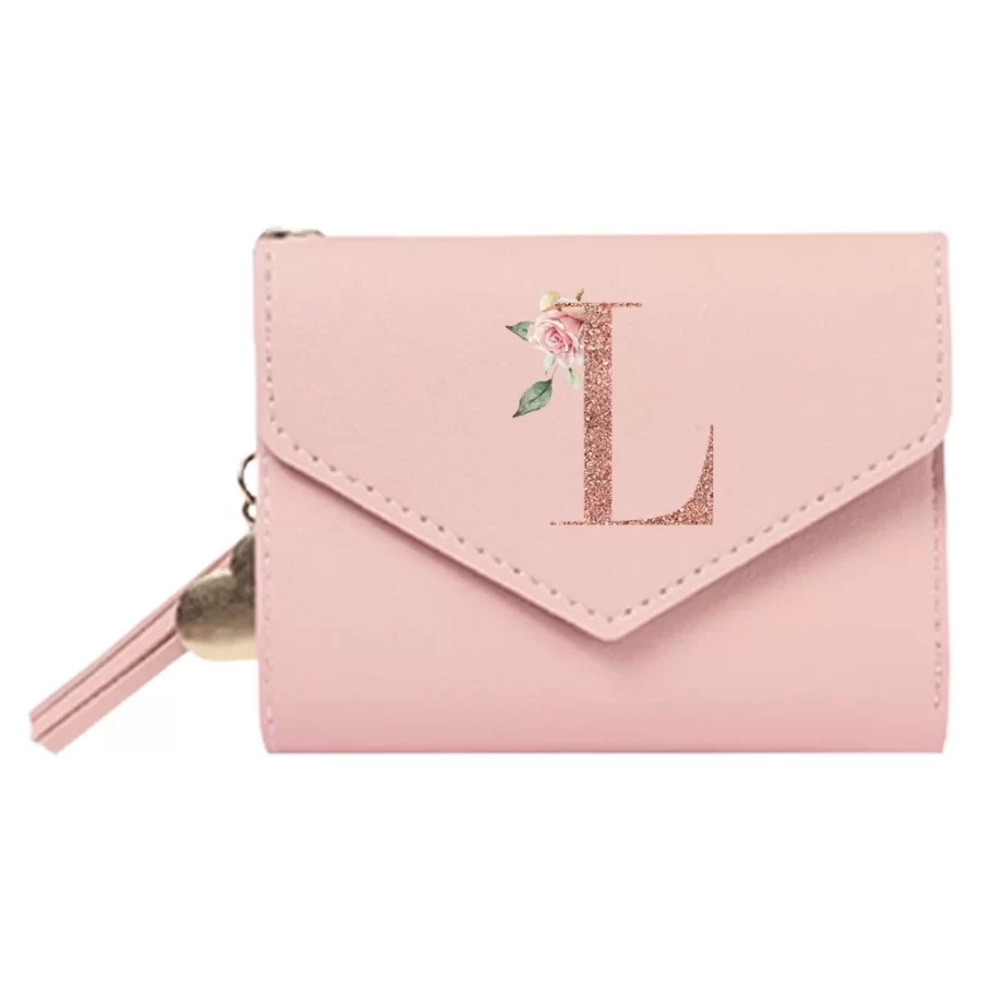 Women's Wallet Clutch Fashion Leather Short Style Purse Multi CaroSlot Coin Purse RFID Blocking Case Rose Gold Pattern_13