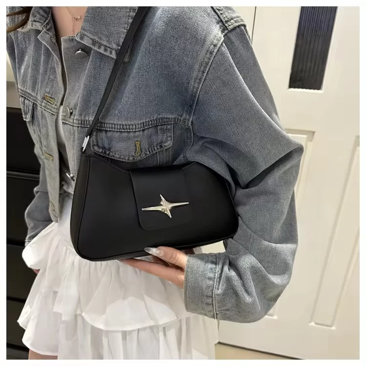 2024 Classic Y2K Small Purse Luxury Brand Female Handbags Vintage PU Leather Shoulder Bags for Women Daily Ladies Underarm Bag_3