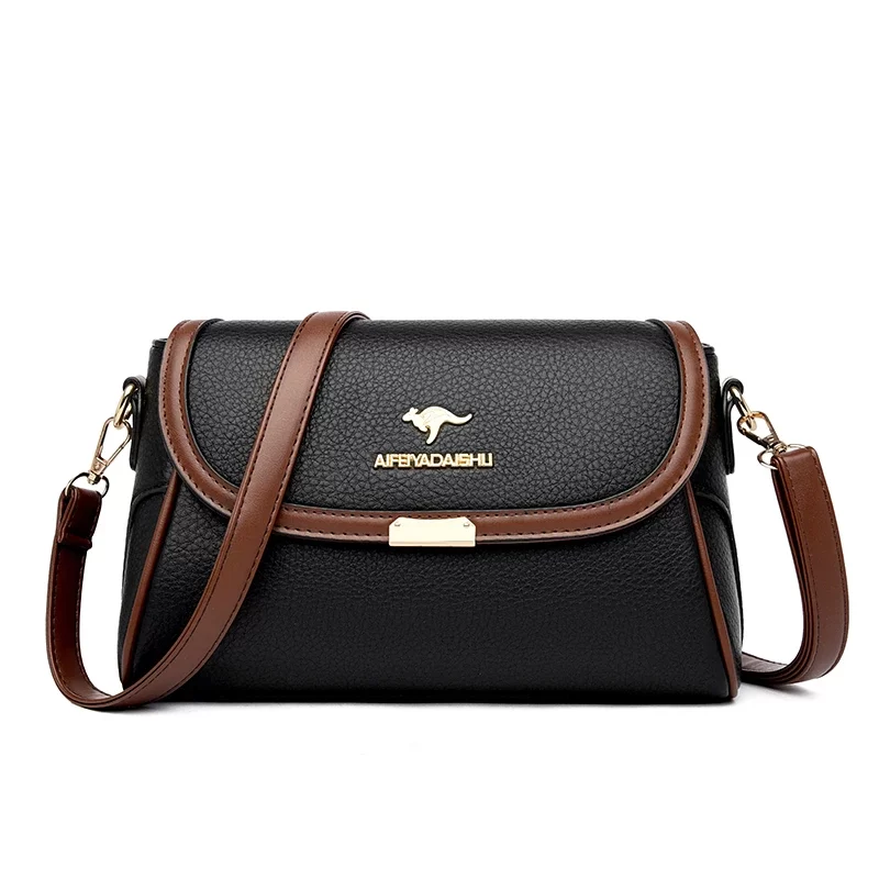 Solid Color High Quality Leather Small Shoulder Bagsfor Women 2024 New Messenger Bags with StrapDesigner Crossbody Bag Sac AMain_12